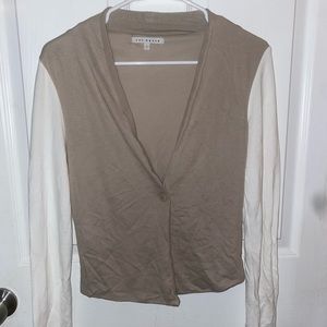 Tan & white red haute  small sweater